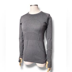 LULULEMON Grey SwiftlyTech Long Sleeve Shirt Hip Length Size 6